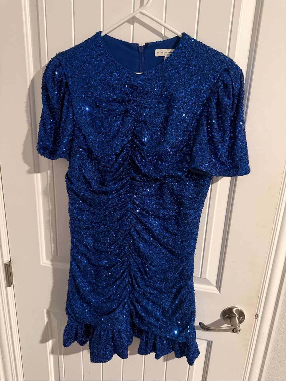 Dress the Population Chandler Sequin Ruched Mini Dress – XXL